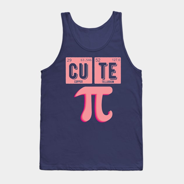 Cute Pie Pi Day Cutie Math Periodic Table Pink math teacher Tank Top by Gaming champion